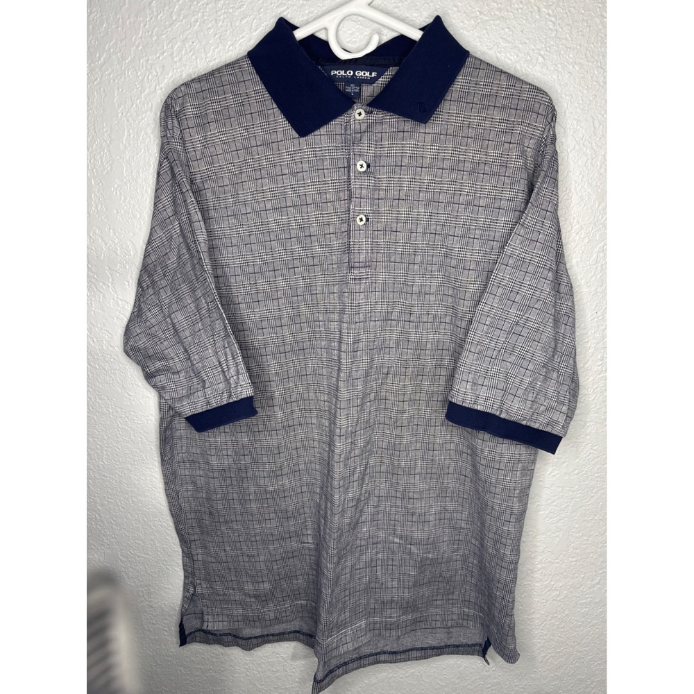 Vintage POLO GOLF Ralph Lauren Polo Shirt Mens Large Blue Excellent